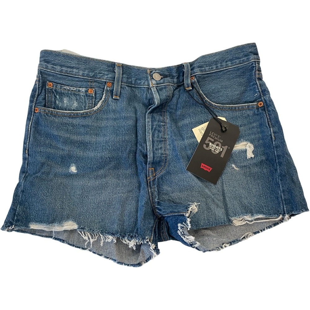 NWT Levi's Women’s Size 32 “501” Blue Denim Cutoff Shorts
